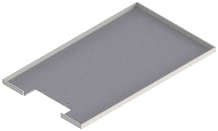 Produktbild UBK 301 125  -  Deckel für Bürstenauslass zu UBK 300 mit Kante geschlossen, für 12mm Vertiefung